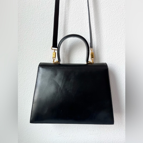 SALVATORE FERRAGAMO Iconic Top Handle Gancini Black Leather Crossbody Bag 212181 - Picture 5 of 16